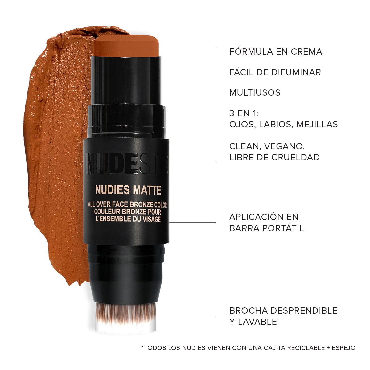 NUDIES MATTE BLUSH & BRONZE (RUBOR Y BRONCEADOR EN BARRA)